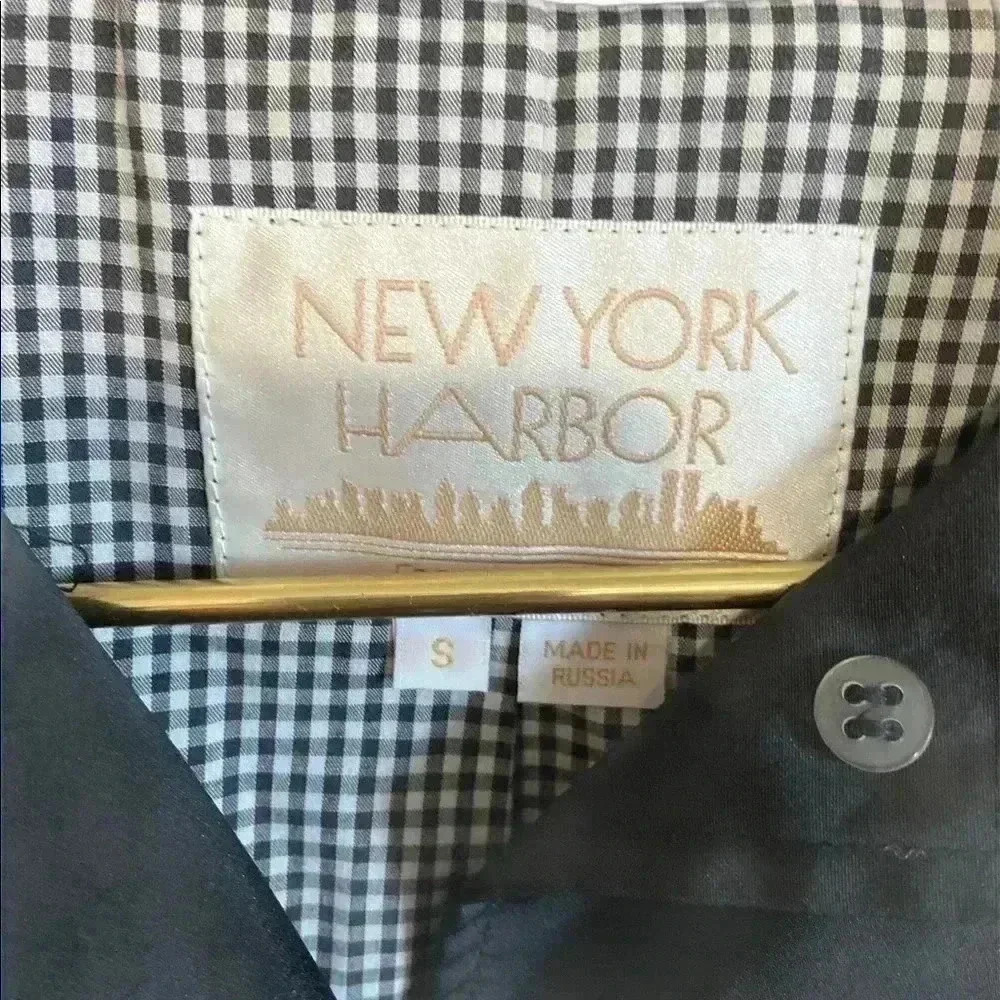 New York Harbor Black Coat Size Small - Picture 3 of 3